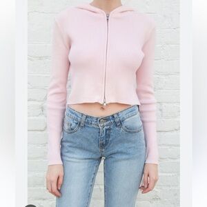 Pink Brandy Melville Arden Zip Up